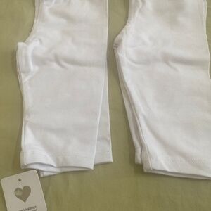 Children place 2pair of white capris sz 12-18mos